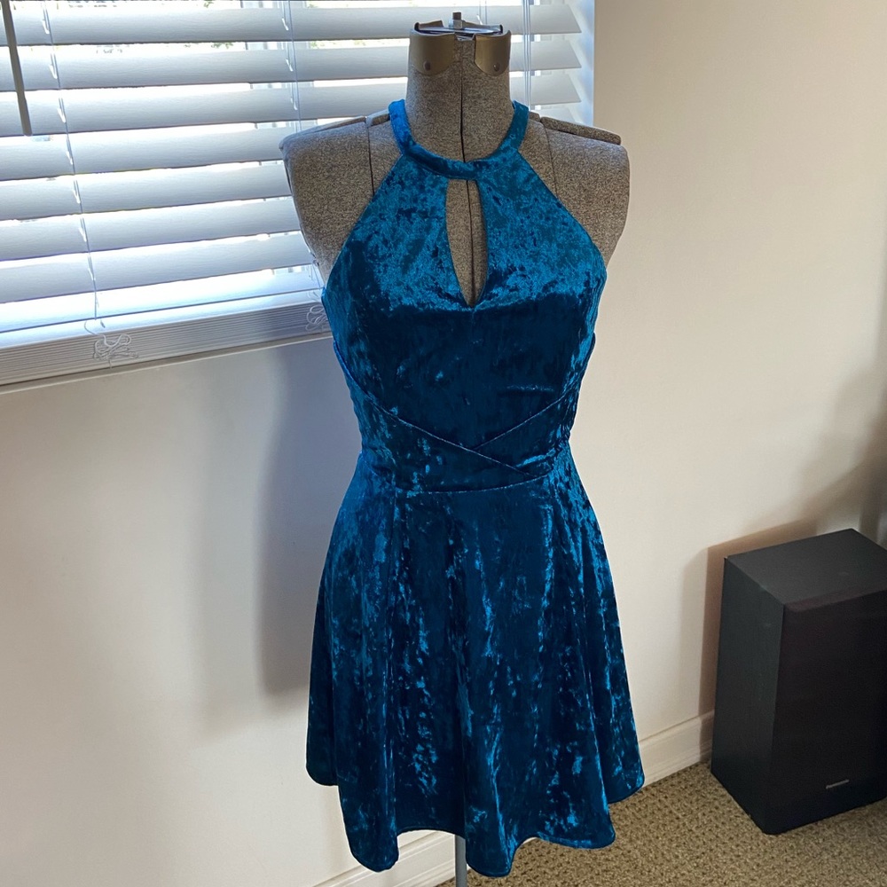 Teal formal party dress